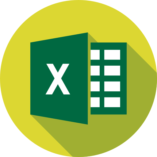Green Microsoft Excel logo with a white X and spreadsheet grid on a yellow circular background, representing spreadsheet and data analysis skills